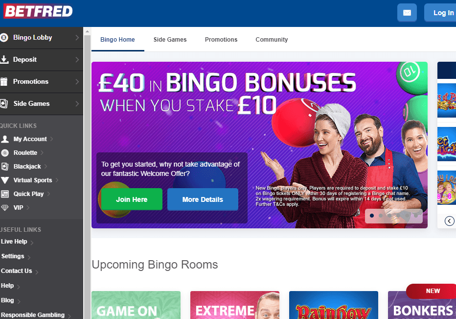 Betfred Bingo Website REview